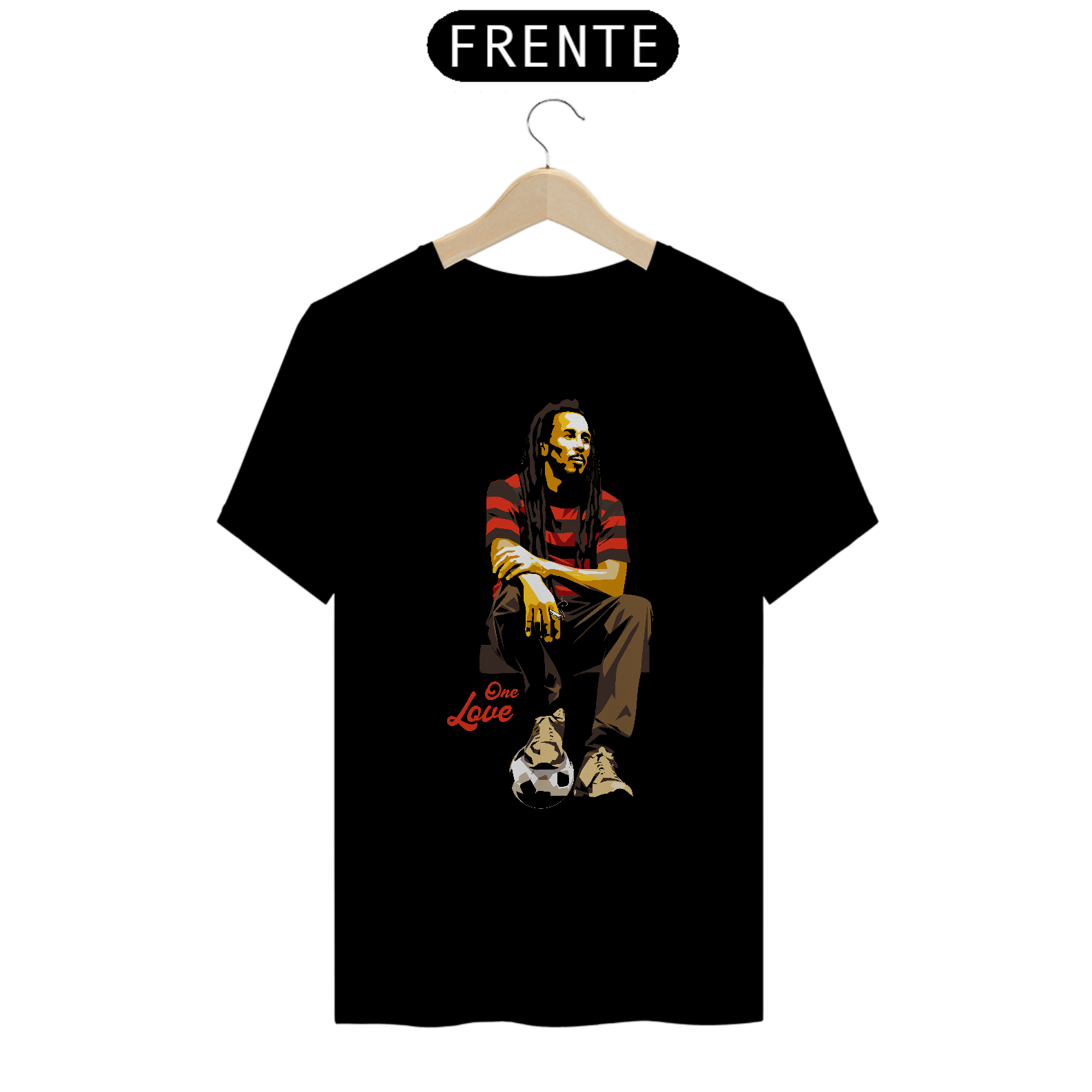 Nome do produto: One Love - T-Shirt Prime - Preto/Branco