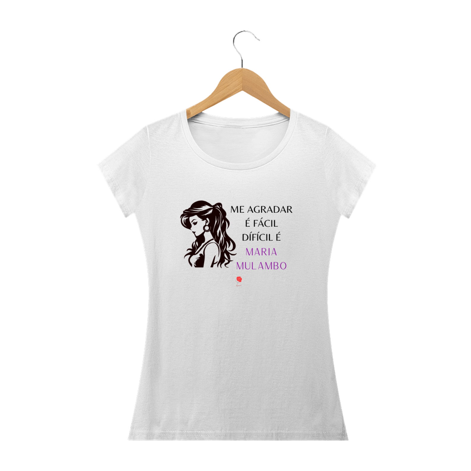 Nome do produto: Camiseta Baby Look Me Agradar é Fácil - Maria Mulambo (Branca)