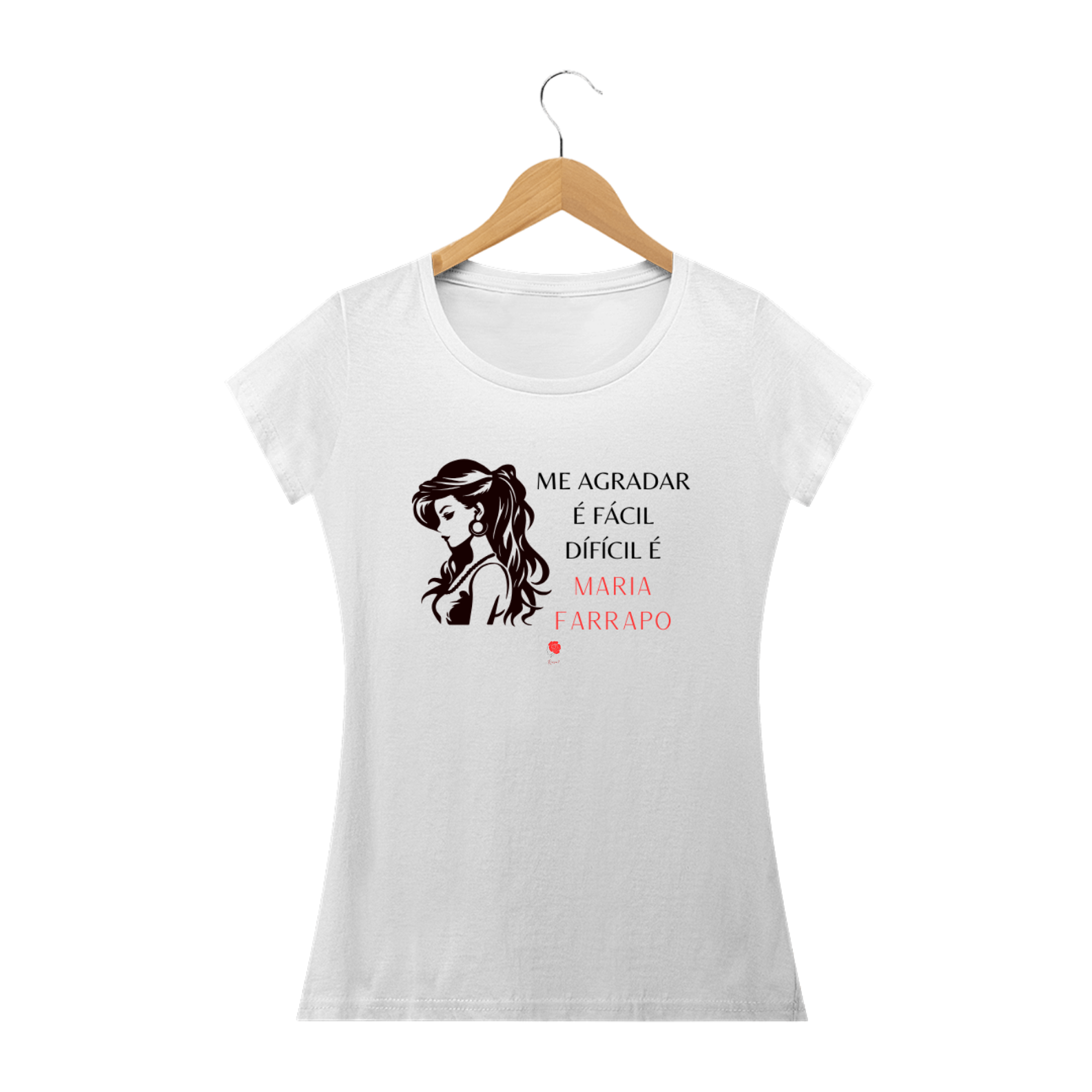 Nome do produto: Camiseta Baby Look Me Agradar é Fácil - Maria Farrapo (Branca)