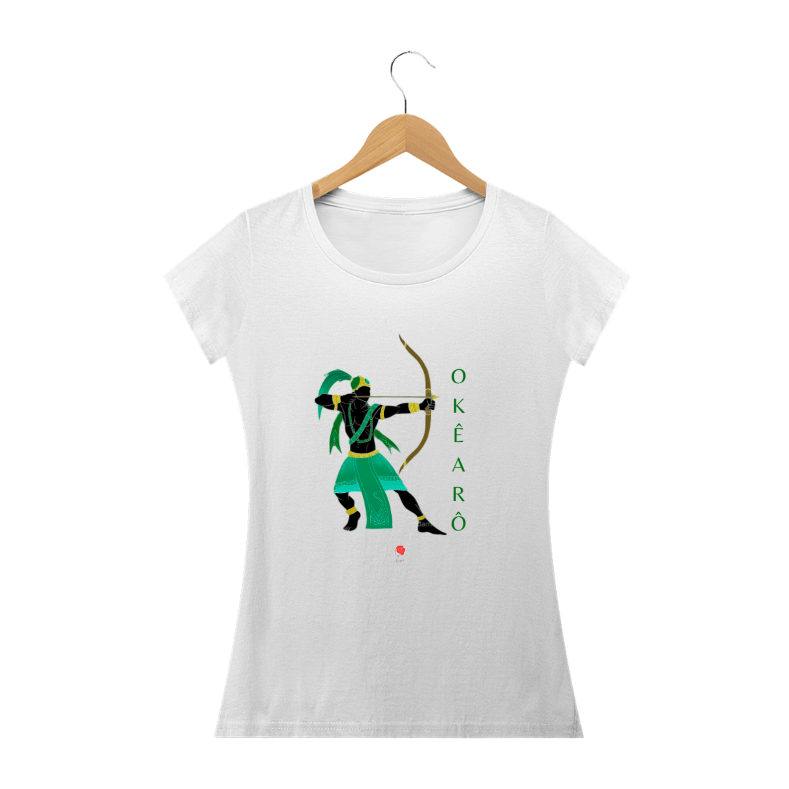 Nome do produto: Camiseta Baby Look Oxóssi - Okê Arô