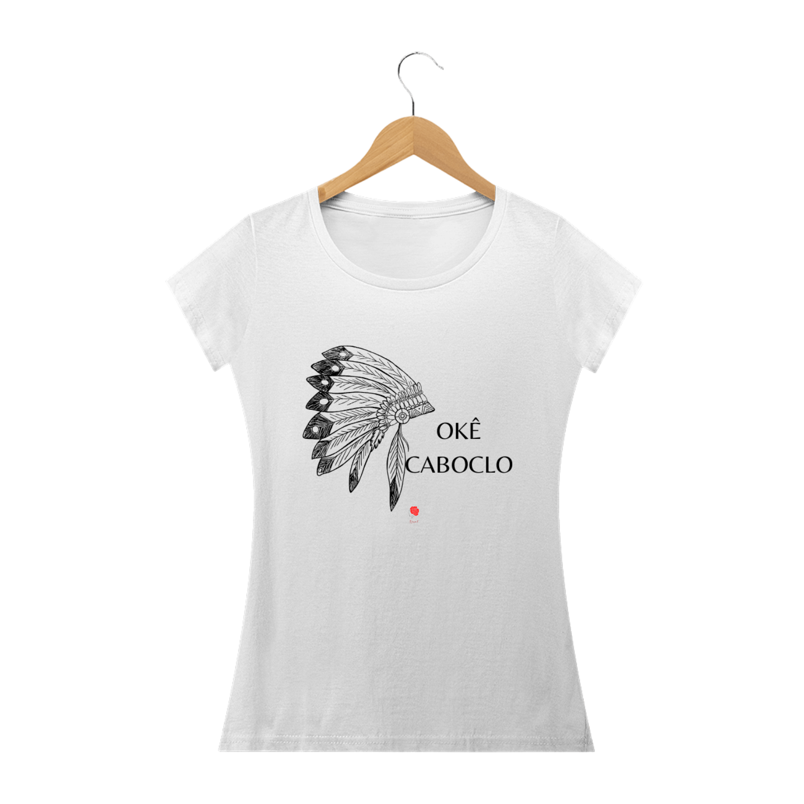 Nome do produto: Camiseta Baby Look Okê Caboclo