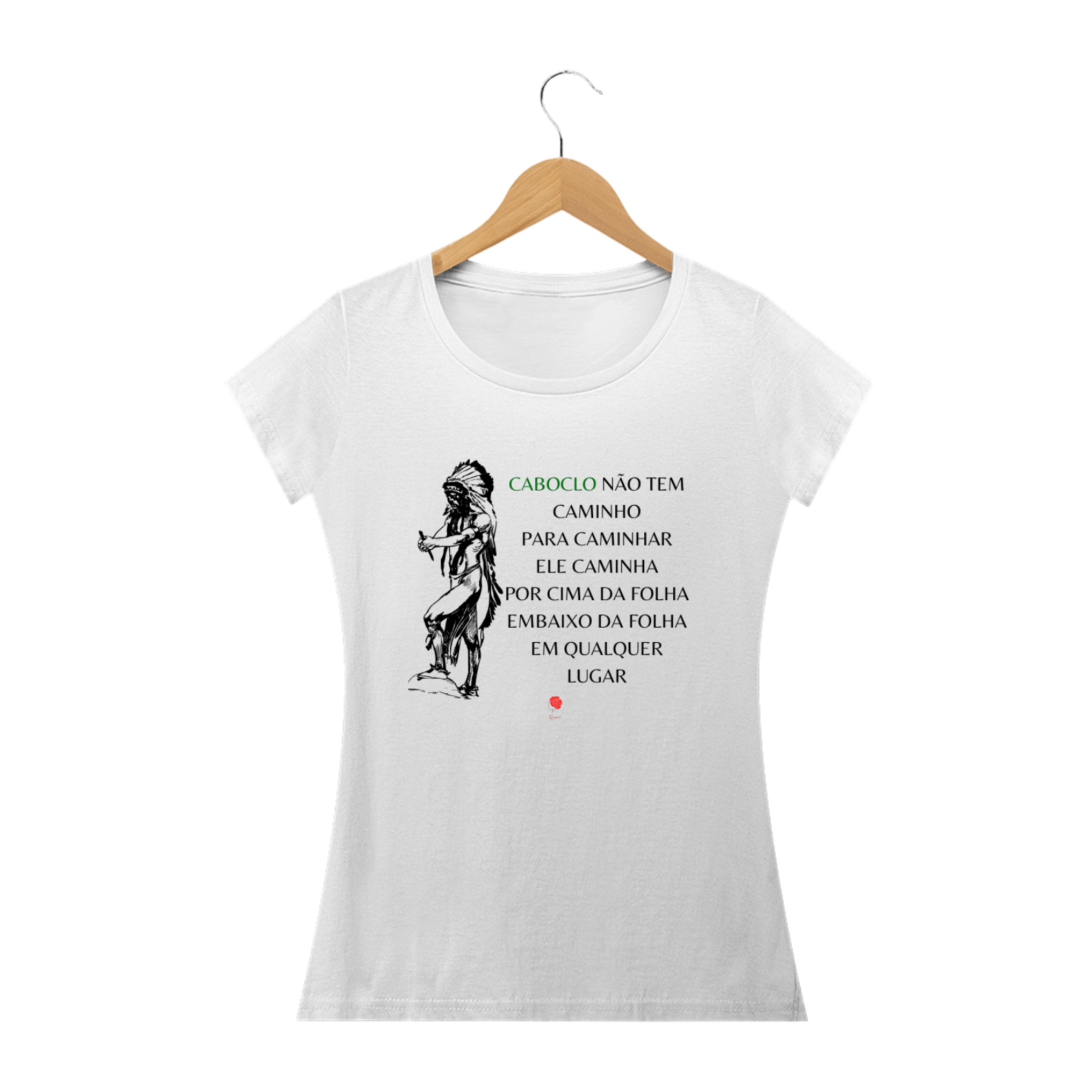 Nome do produto: Camiseta Baby Look Caboclo