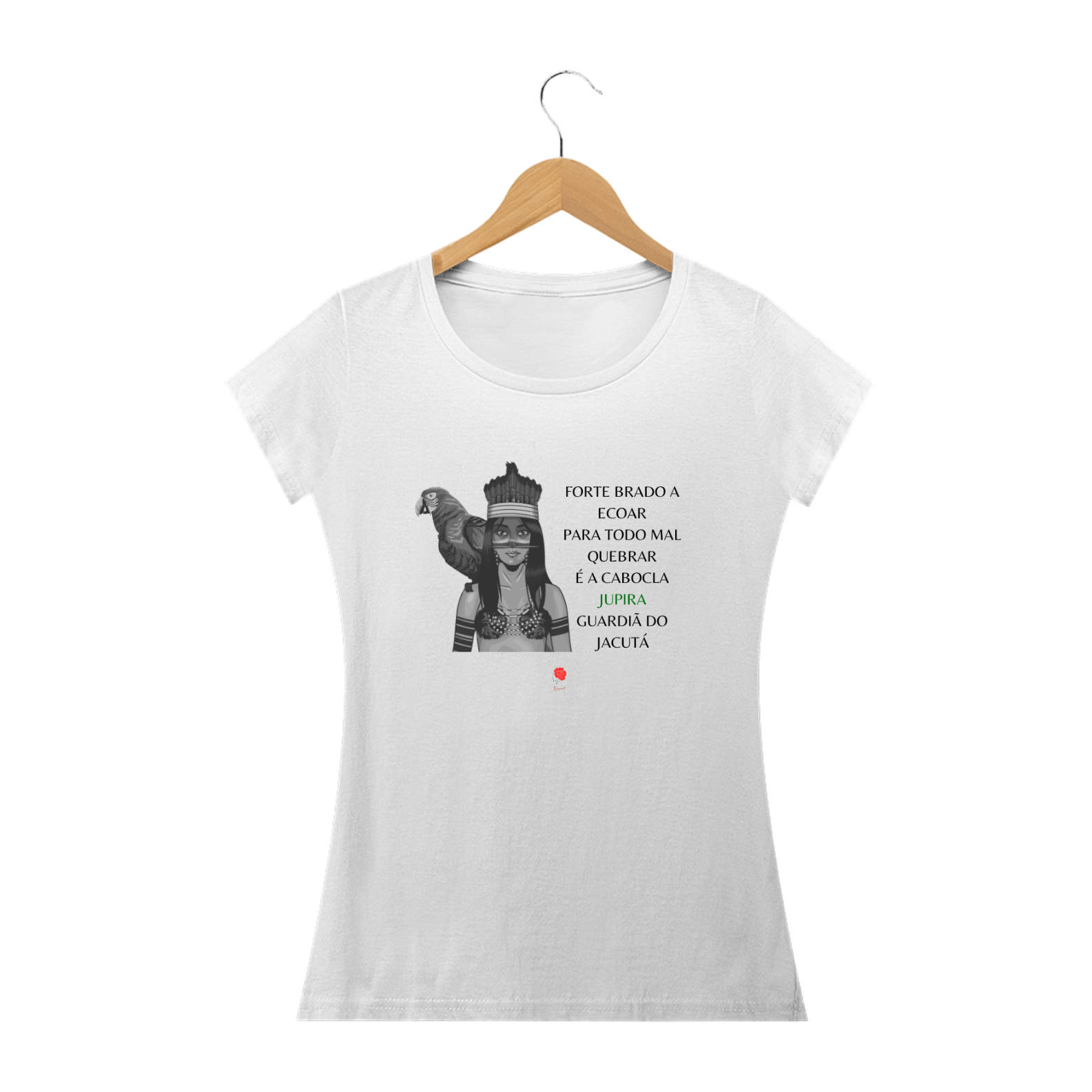 Nome do produto: Camiseta Baby Look Cabocla Jupira