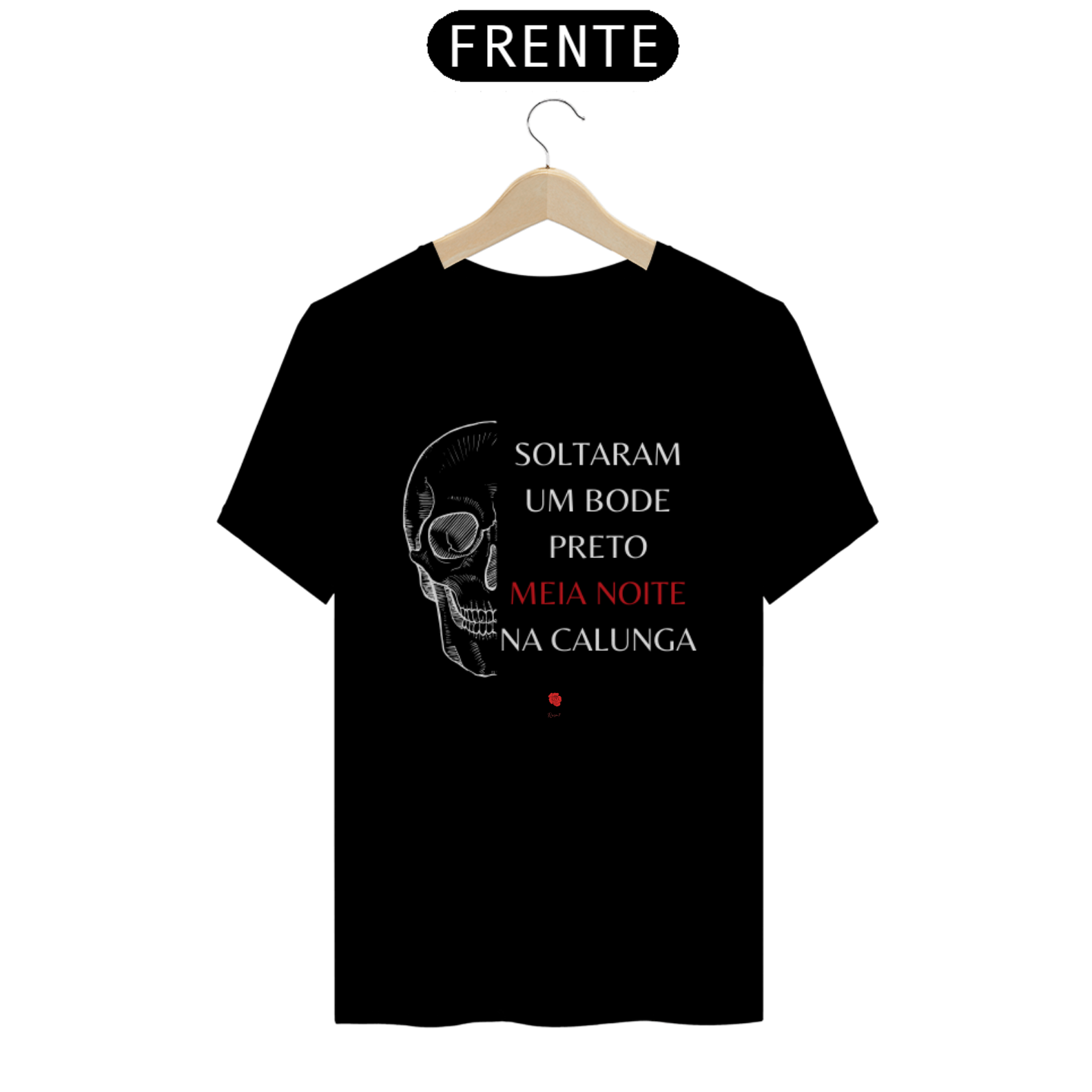 Nome do produto: Camiseta Bode Preto - Caveira