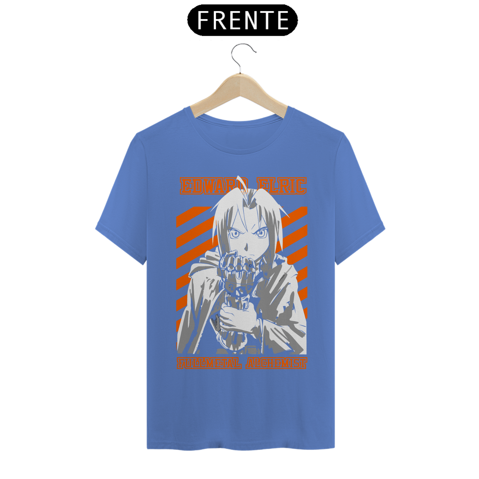 Nome do produto: Camiseta Estonada Masculina (Edward Elric)