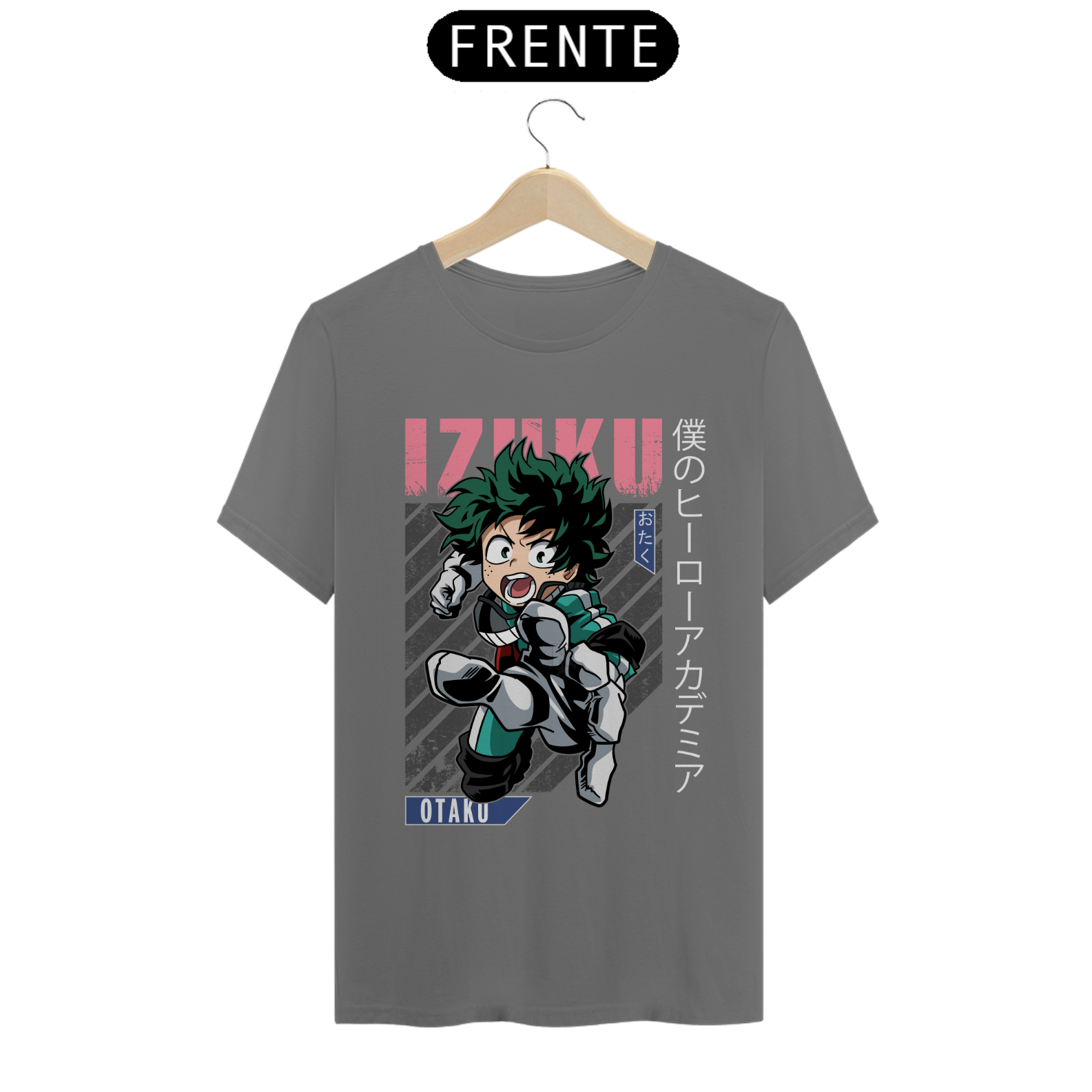 Nome do produto: Camiseta Estonada Masculina (Izuku Midoriya)