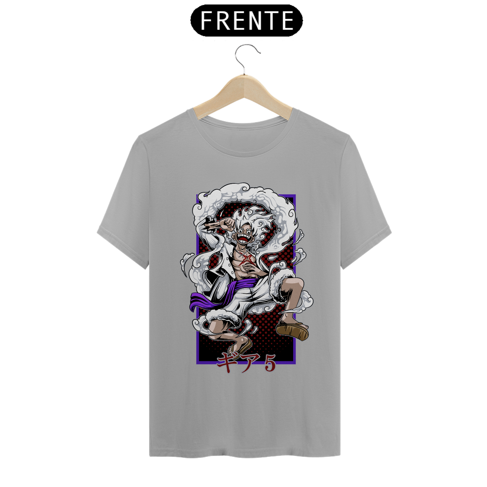 Nome do produto: Camiseta Masculina do Monk D. Luffy (Gear Five)
