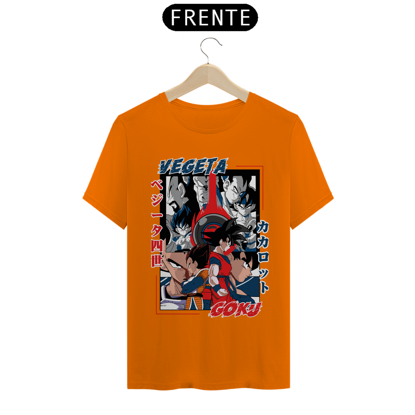 Nome do produto: Camiseta Masculina Goku e Vegeta