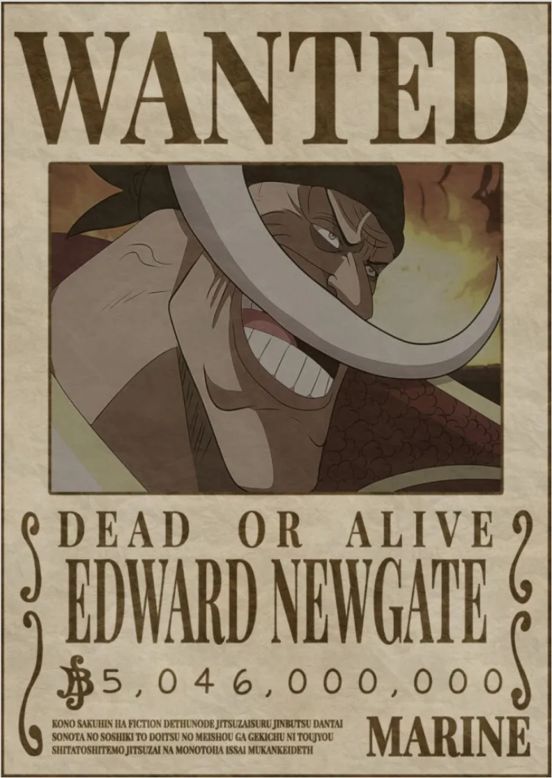 Nome do produto: Poster Wanted Edward Newgate (Barba Branca)