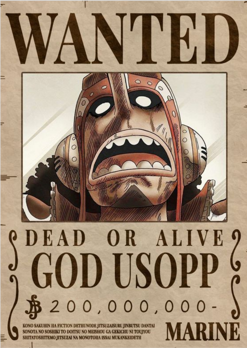 Nome do produto: Poster God Usopp Wanted