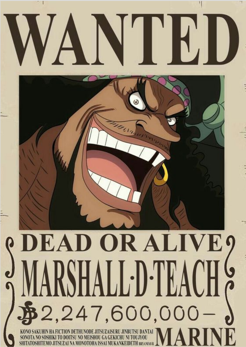 Nome do produto: Poster Marshal .D. Teach (One Piece)
