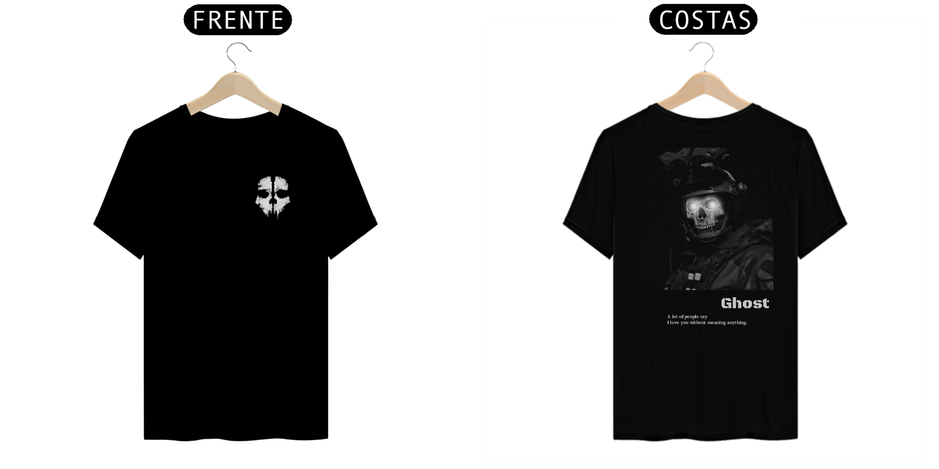 Nome do produto: Camiseta Premium Ghost (Call Of Duty)