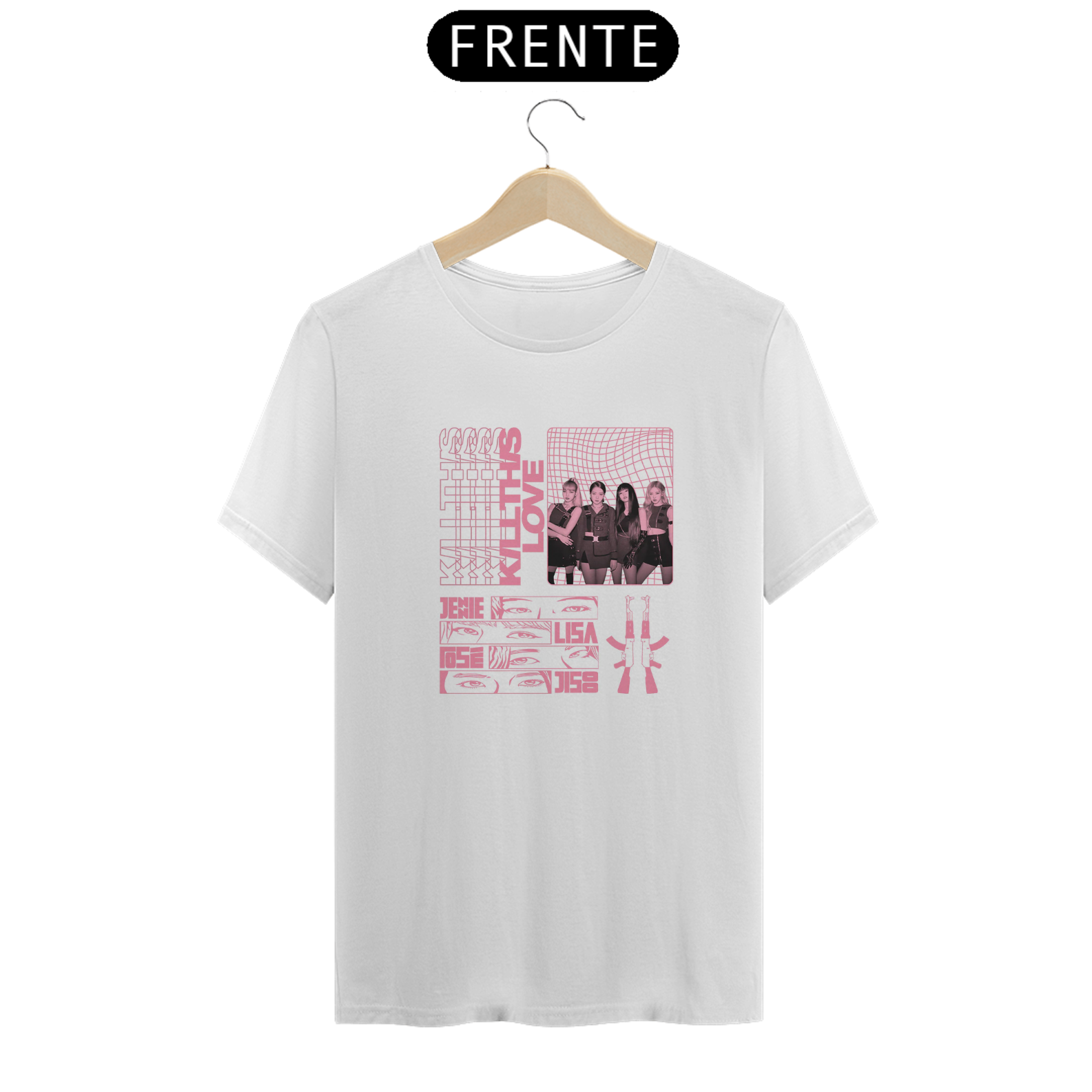 Nome do produto: T-SHIRT BLACKPINK COLAGEM