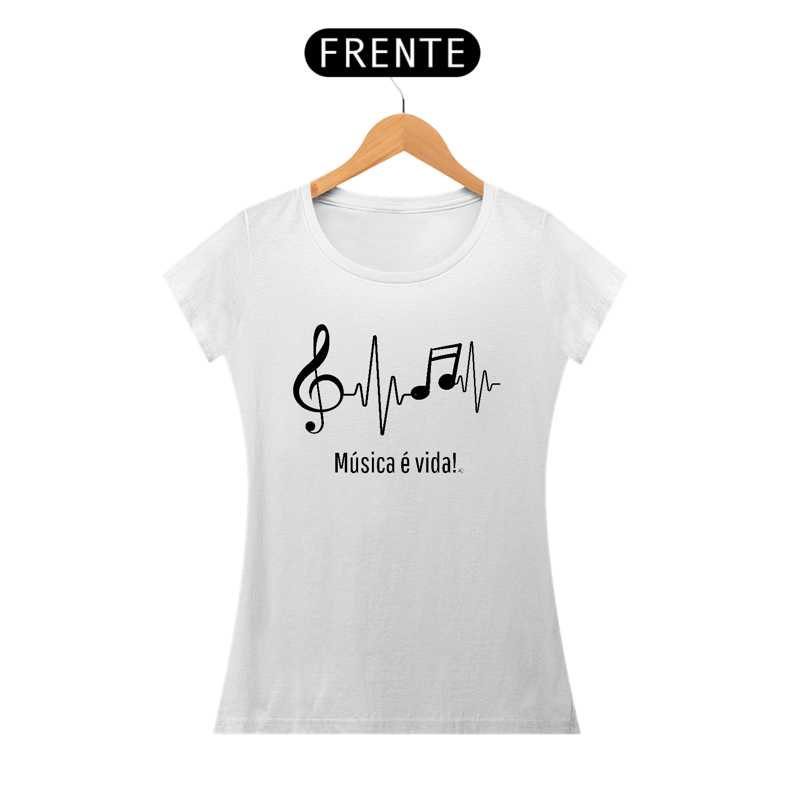 Nome do produto: Baby look - Música na Pele, Estilo no Dia a Dia! 