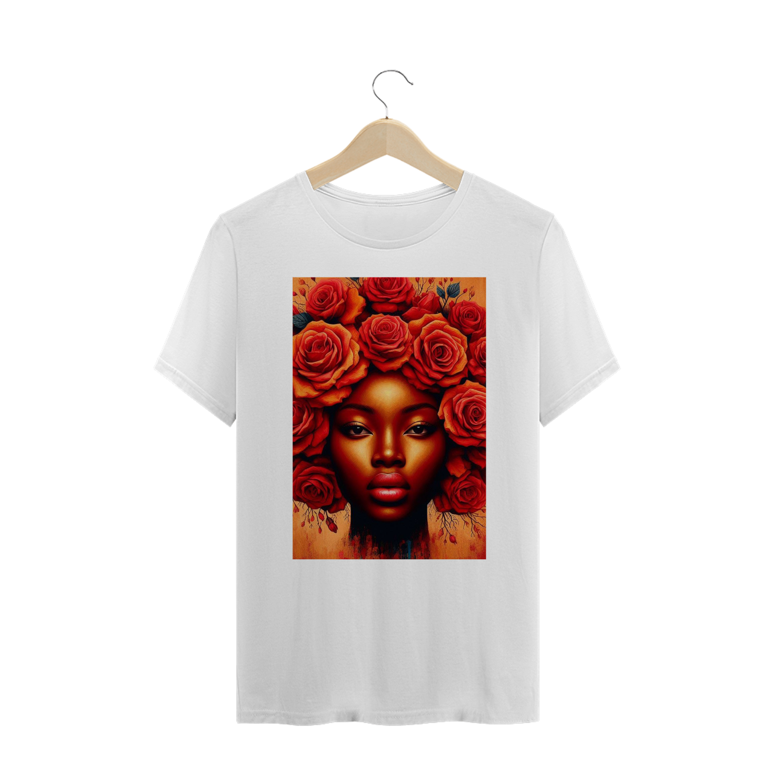 Nome do produto: TSHIRT ROSAS VERMELHAS DE IANSÃ