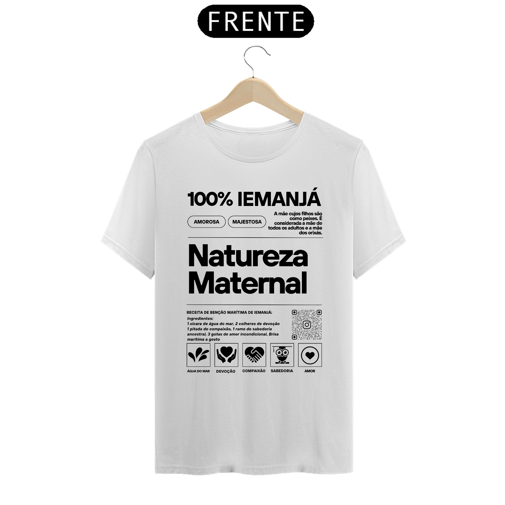 Nome do produto: TSHIRT IEMANJÁ NATUREZA MATERNAL