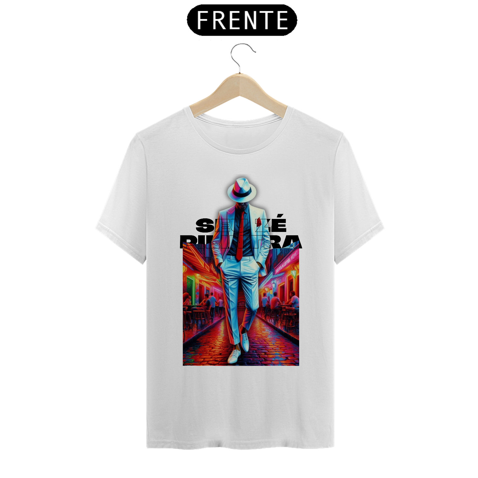 Nome do produto: TSHIRT ZÉ PILINTRA - RUAS DA CIDADE