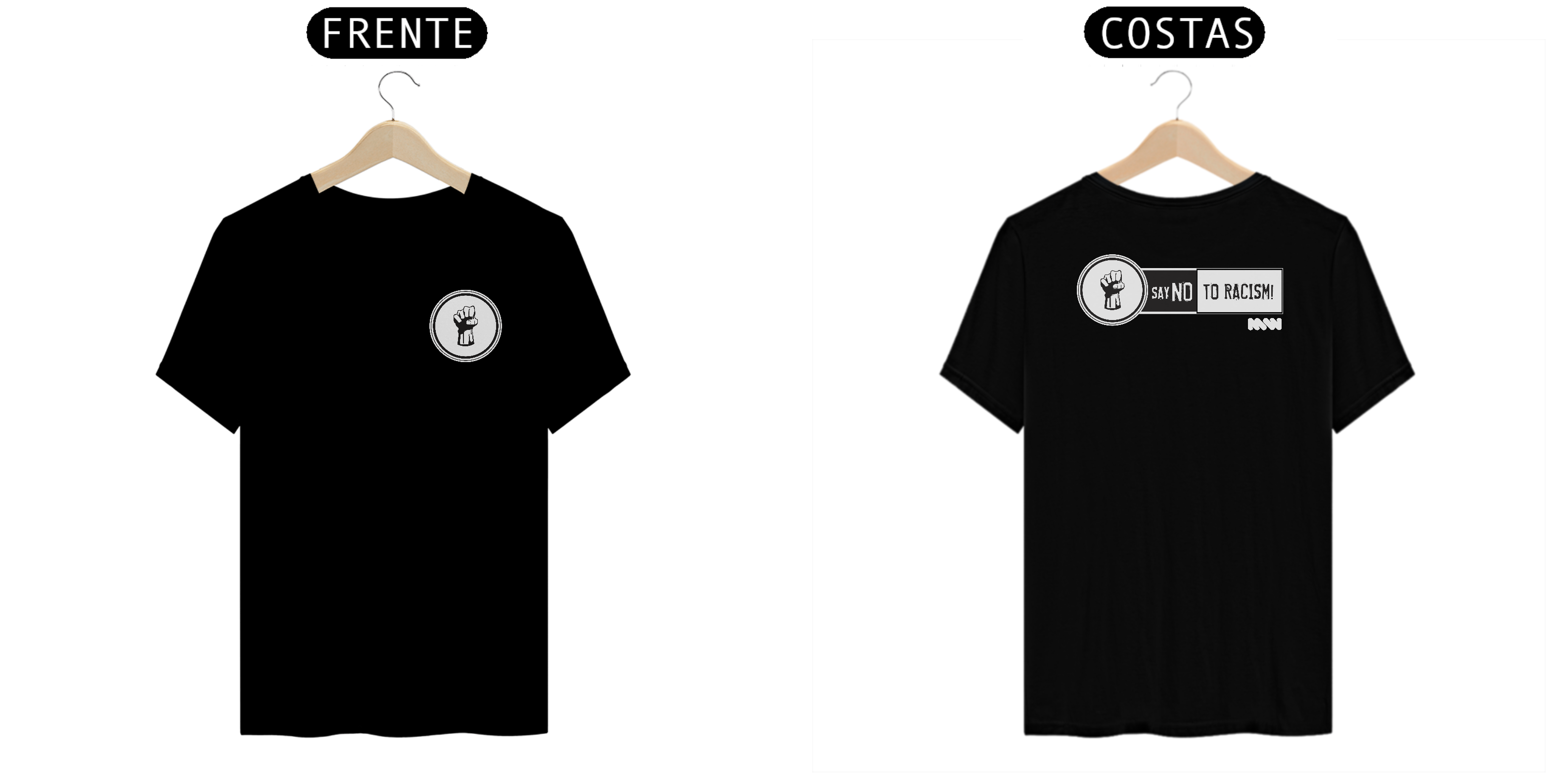 Nome do produto: Say no to Racismo - Preta