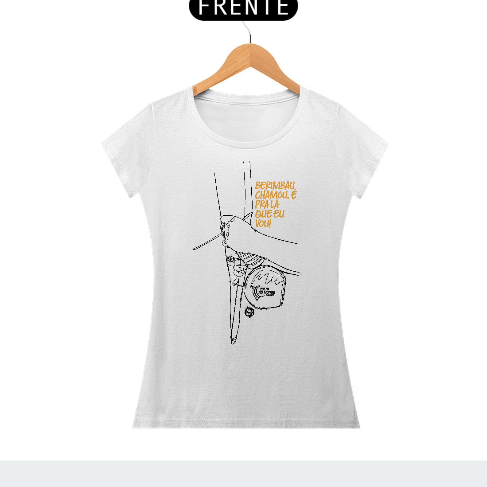 Nome do produto: Camisa Feminina Berimbau Chamou