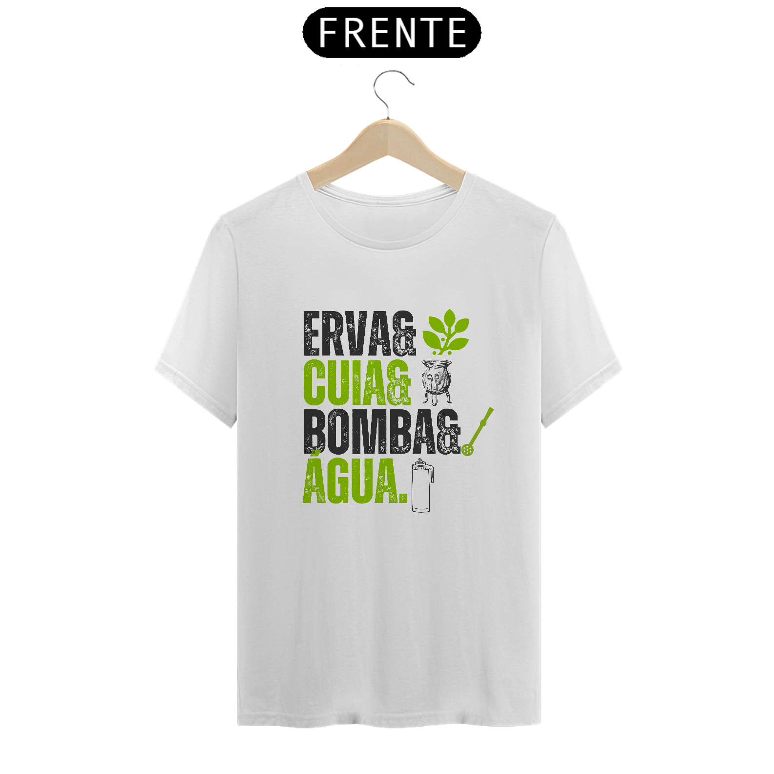 Nome do produto: Camiseta ERVA & CUIA & BOMBA & ÁGUA 1