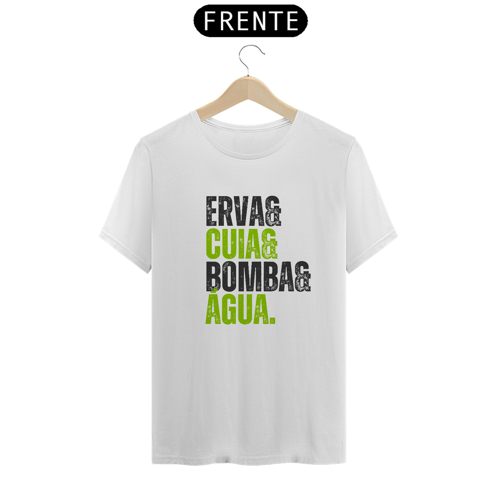 Nome do produto: Camiseta ERVA & CUIA & BOMBA & ÁGUA