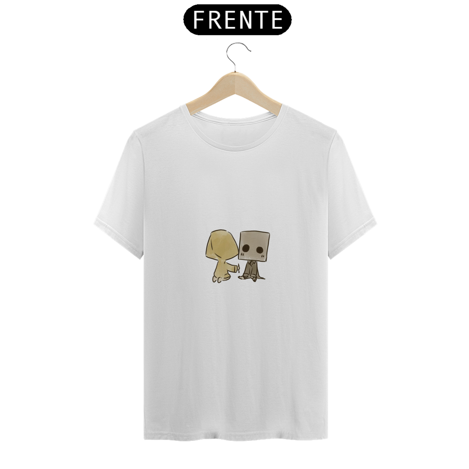Nome do produto: Camiseta Little Nightmares - Mono e Six desenho