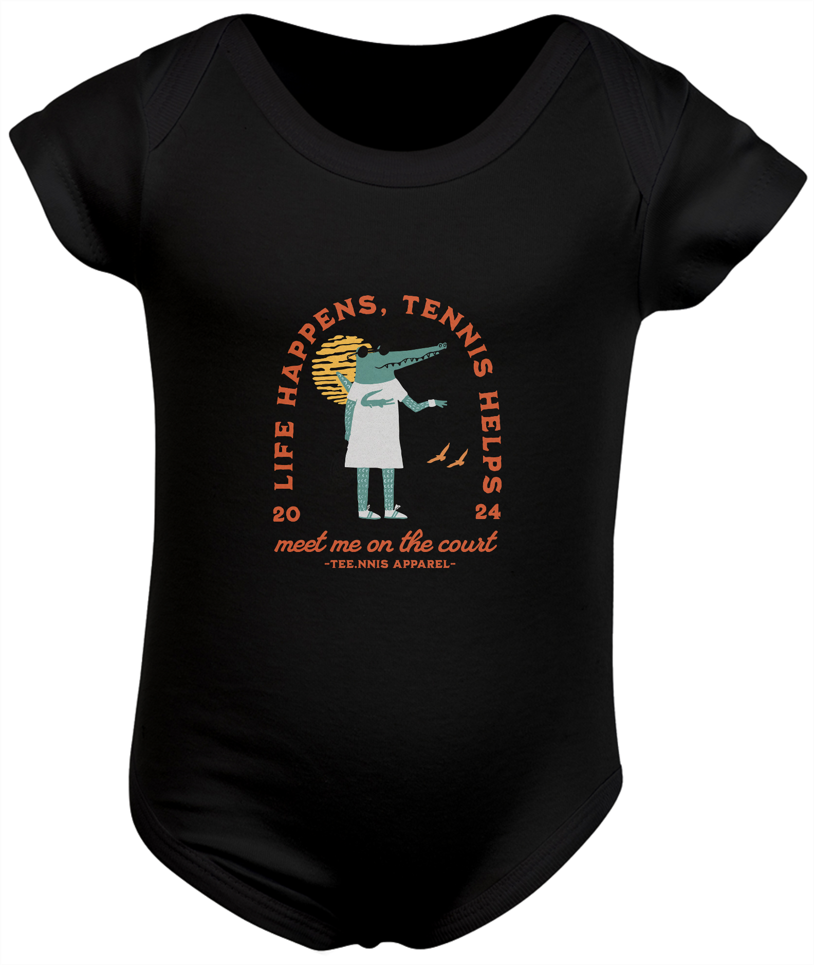 Nome do produto: life happens, tennis helps - Body Infantil