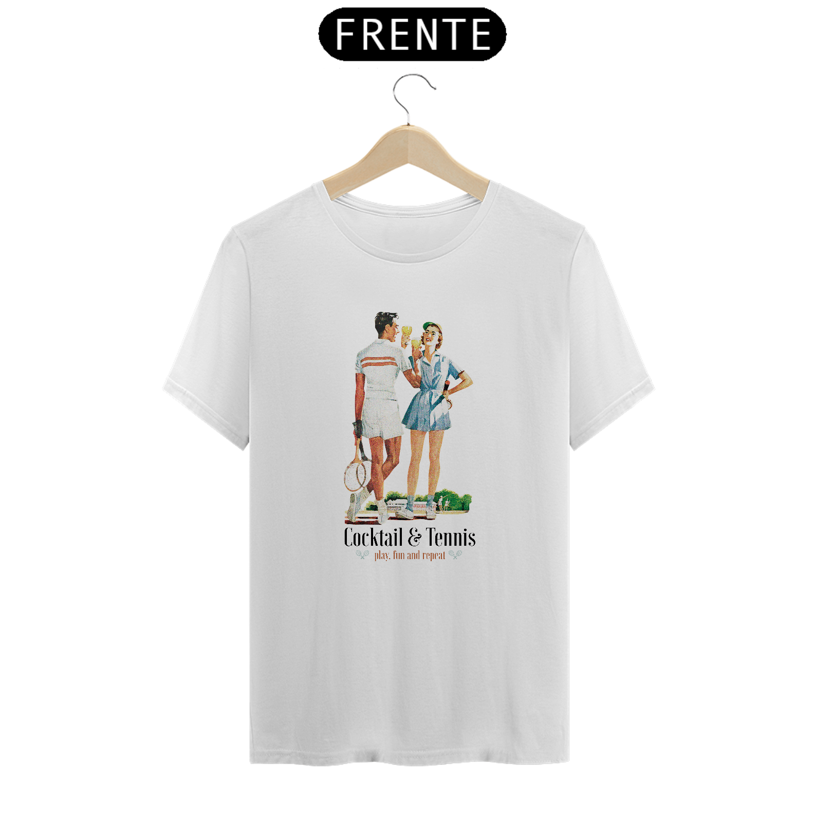 Nome do produto: Camiseta masculina - Cocktail and tennis club