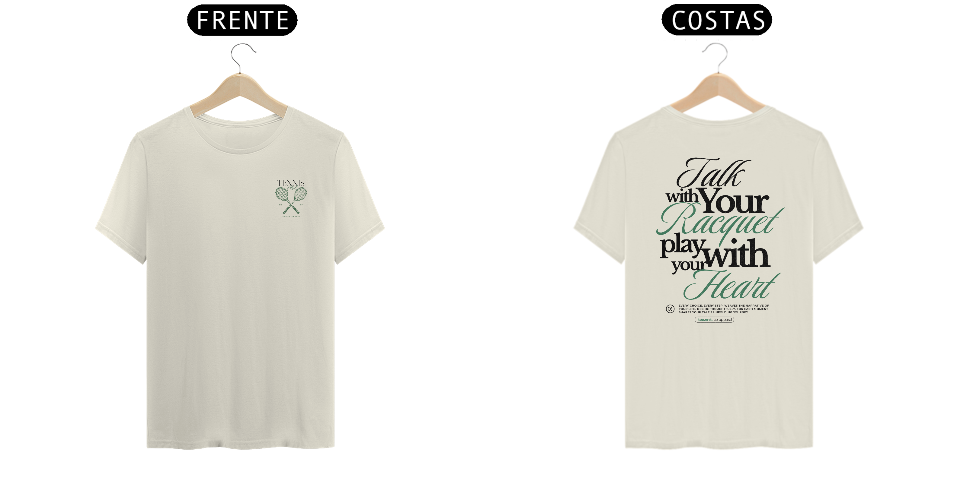 Nome do produto: Camiseta - Talk With your Racquet (Algodão Pima)