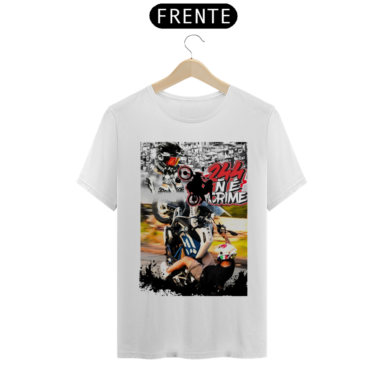 Nome do produto: CAMISETA - 244 N É CRIME