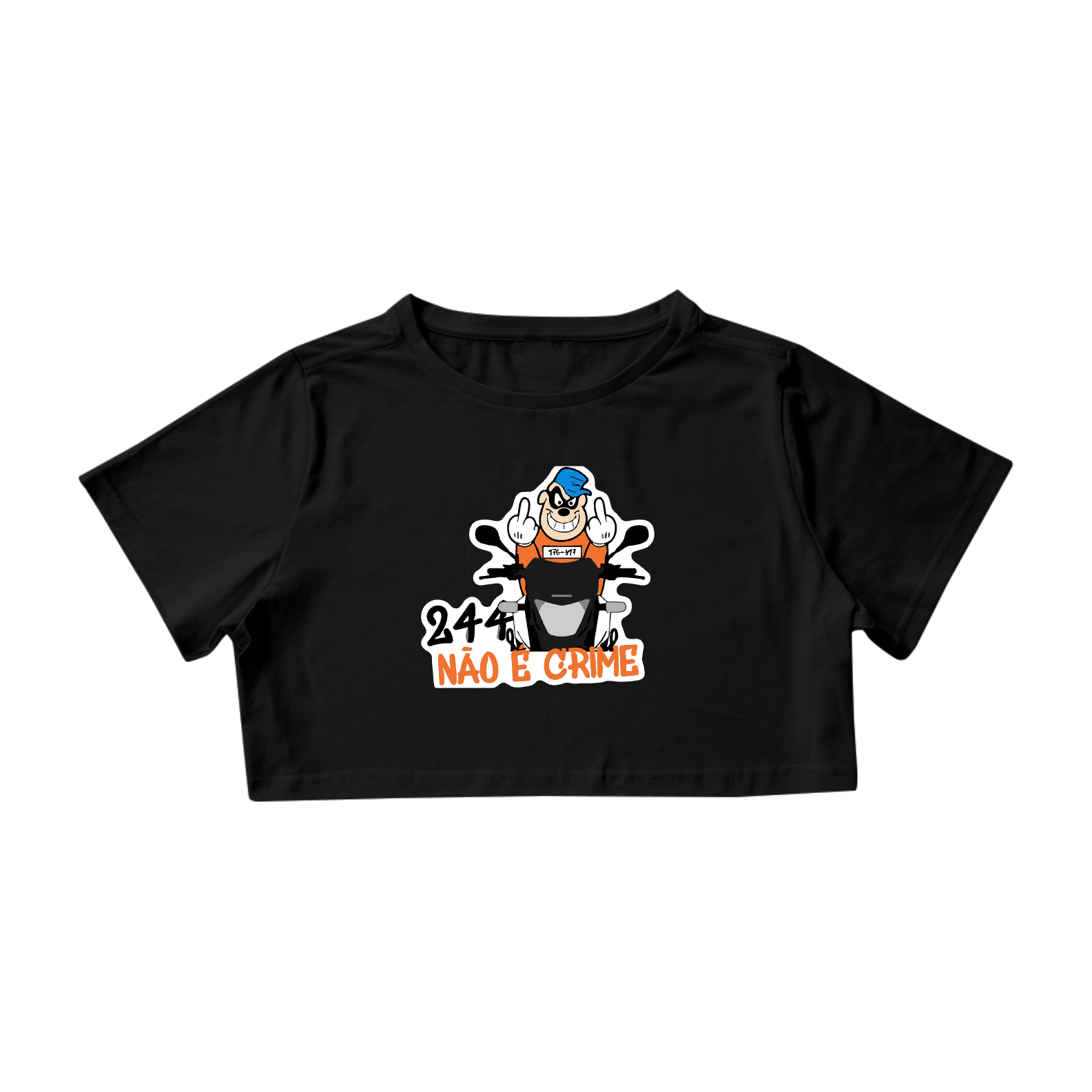Nome do produto: CROPPED - 244 NÃO É CRIME