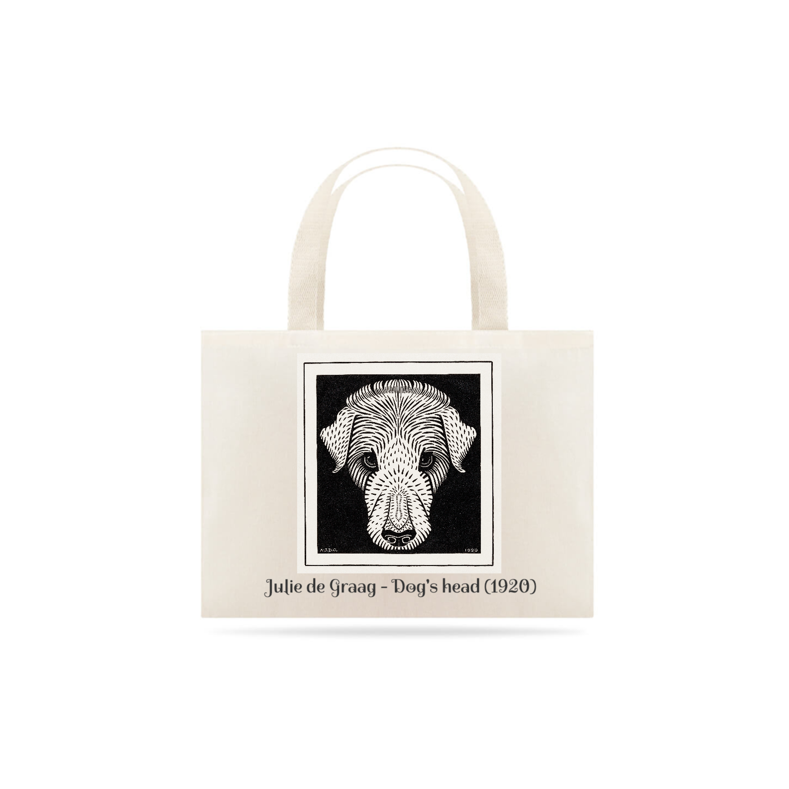 Nome do produto: Ecobag Julie de Graag - Cabeça de cachorro (1920)