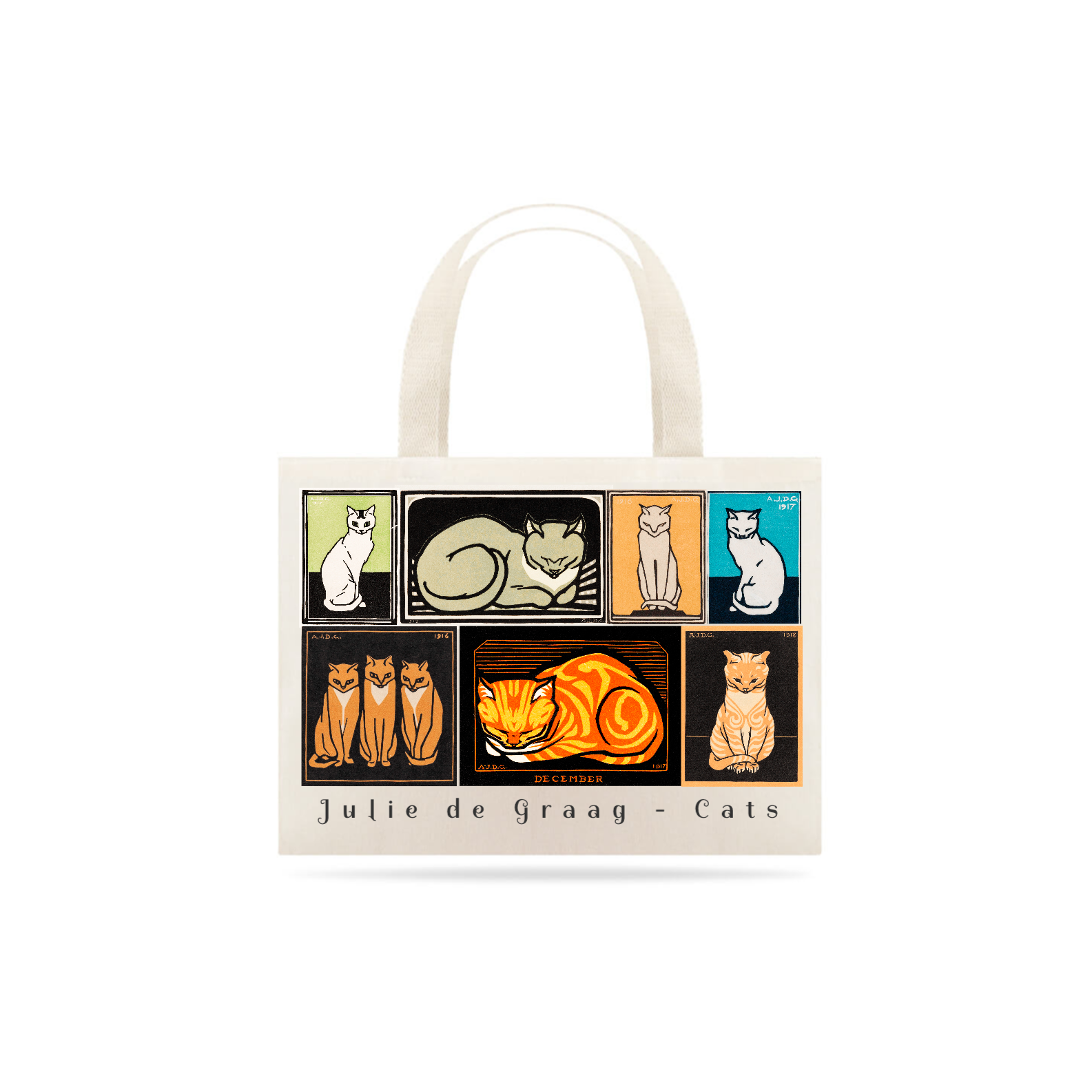 Nome do produto: Ecobag Julie de Graag - Gatos coleção