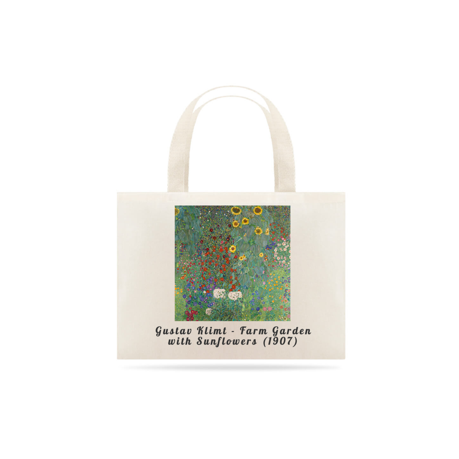 Nome do produto: Ecobag Gustav Klimt - Jardin com girassois 