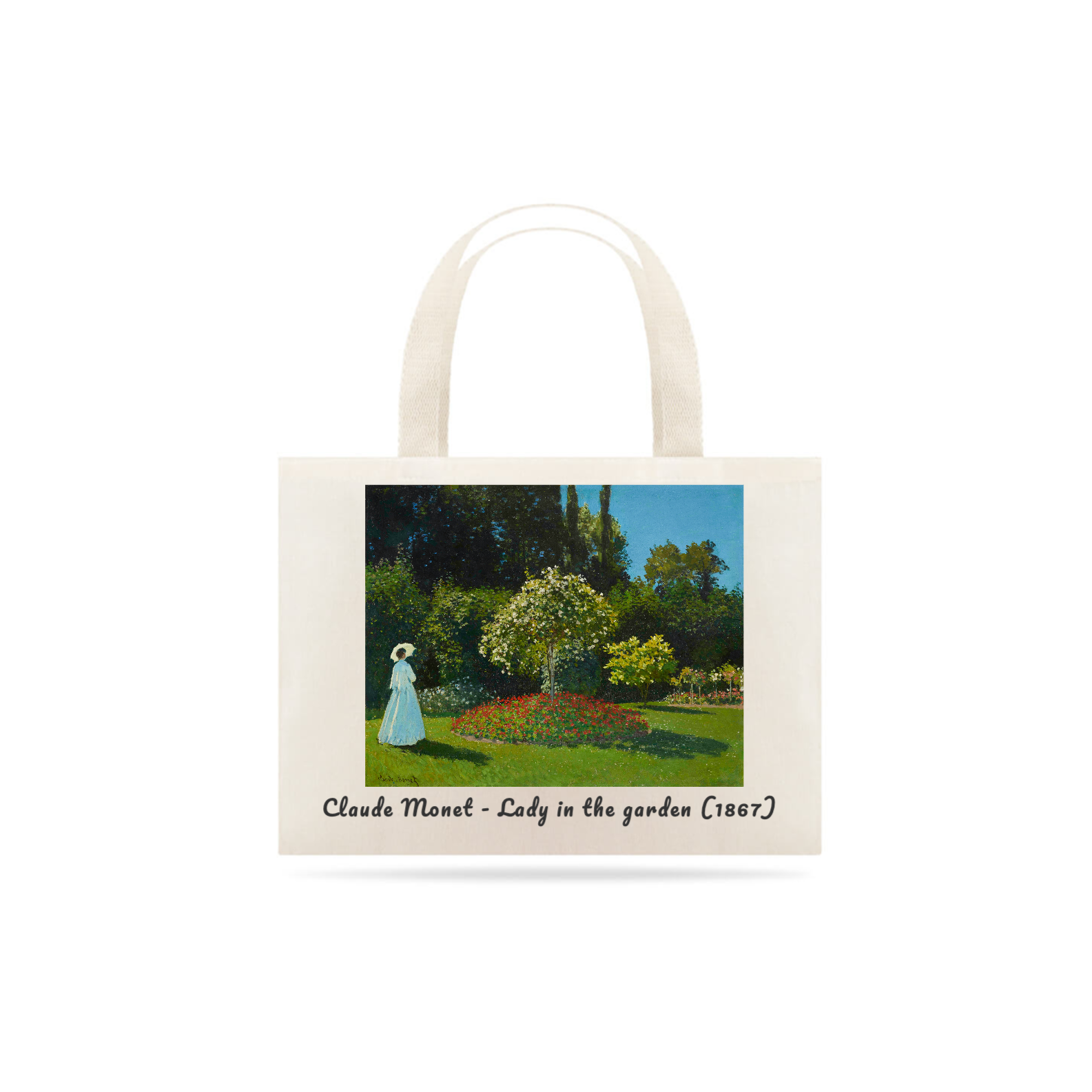 Nome do produto: Ecobag Claude Monet - Senhora no Jardim