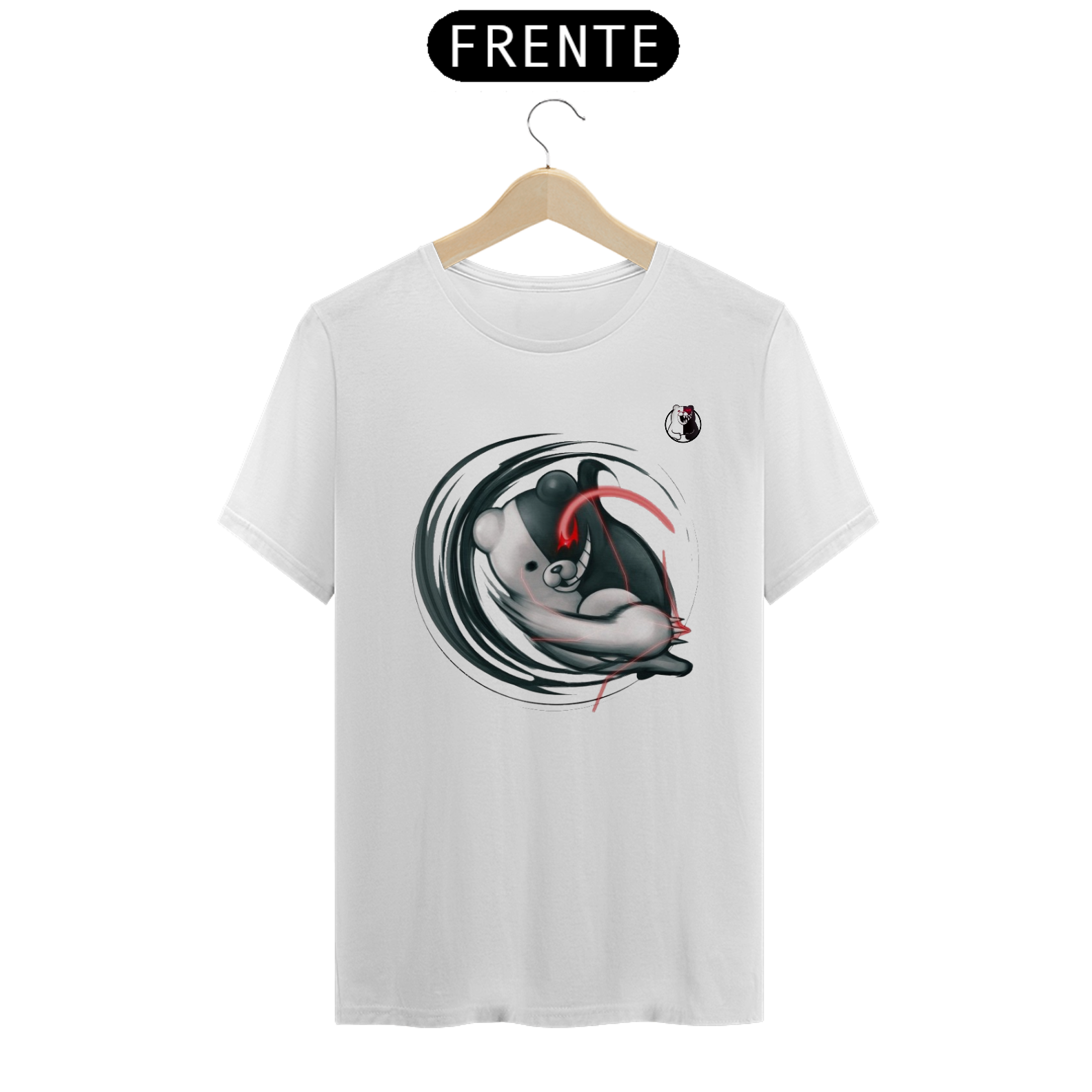 Nome do produto: camiseta T-Shirt Classic com estampa do monokuma de danganronpa