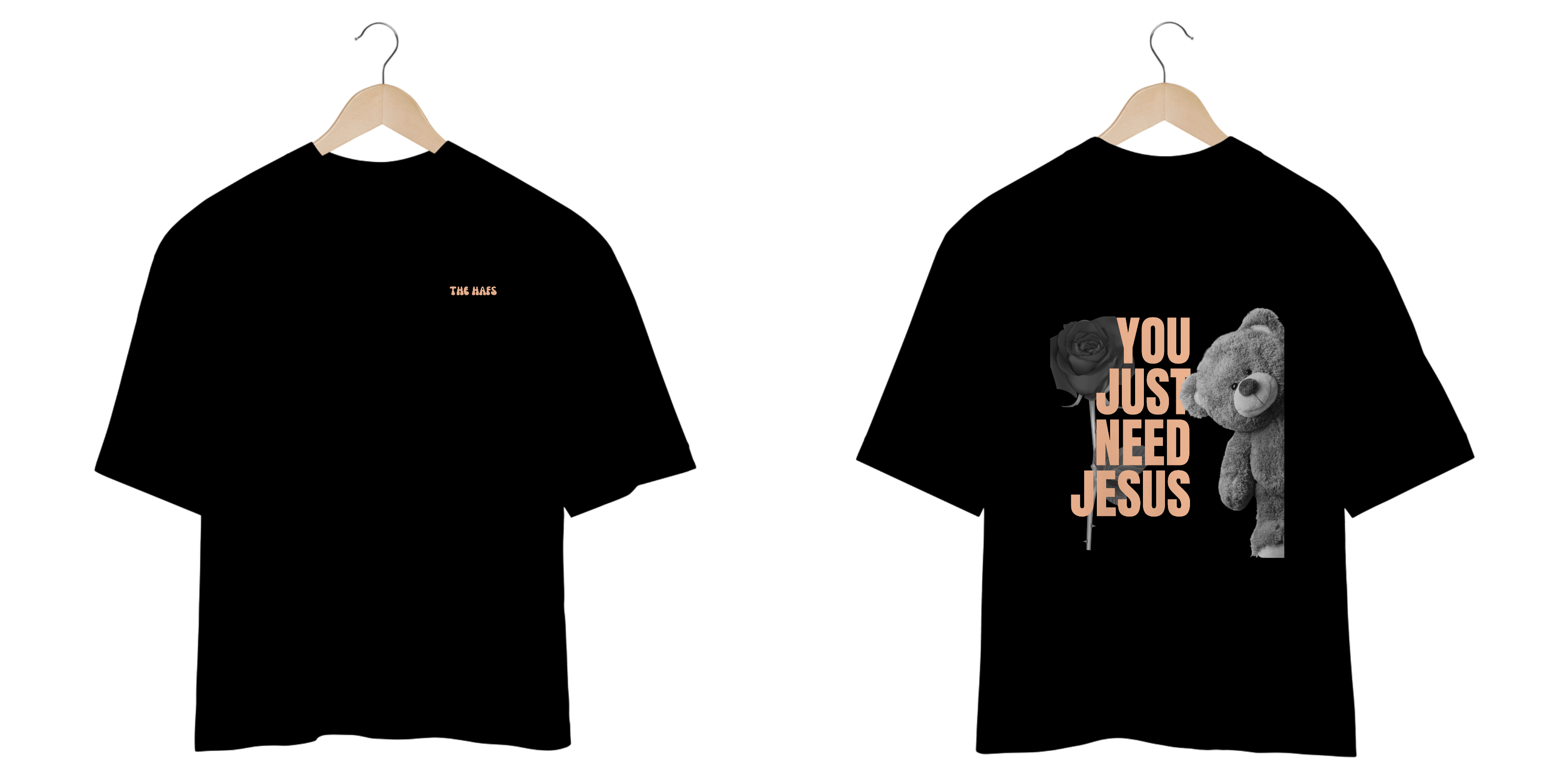 Nome do produto: CAMISETA OVERSIZED YOU JUST NEED JESUS