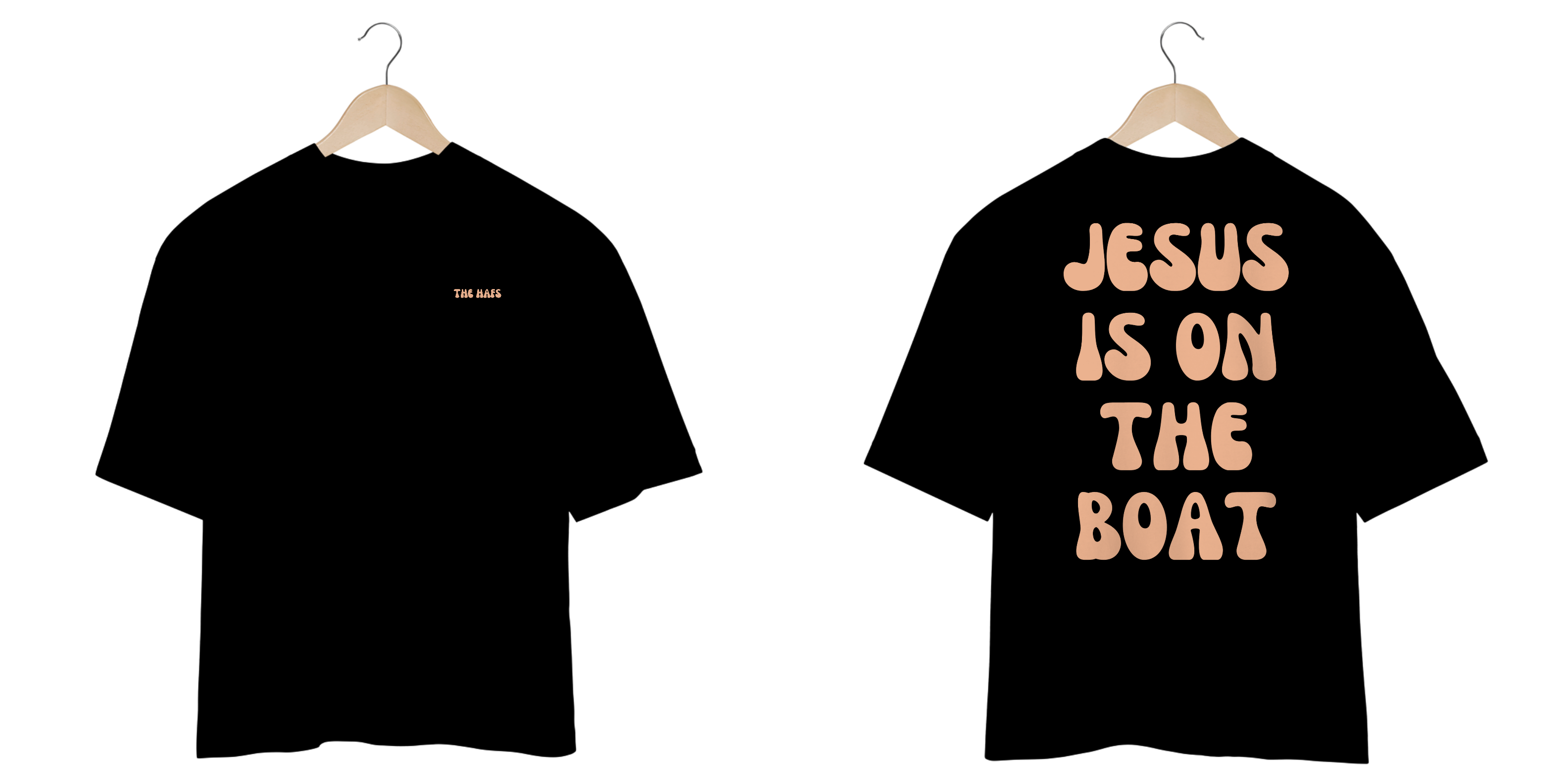 Nome do produto: CAMISETA OVERSIZED JESUS IS ON THE BOAT