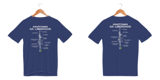 Anatomia da Liberdade Coloridas Dry Fit BoyShooterBrasil