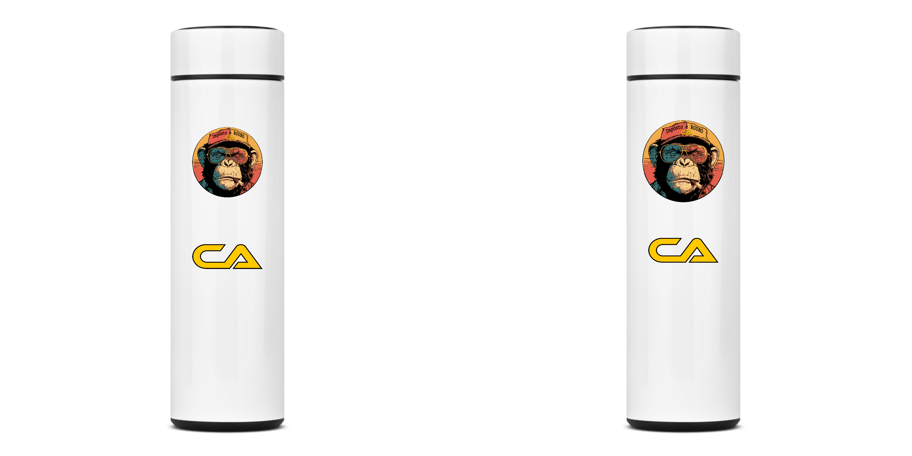 Garrafa Térmica Até ele sabe Canhoto Armamentista