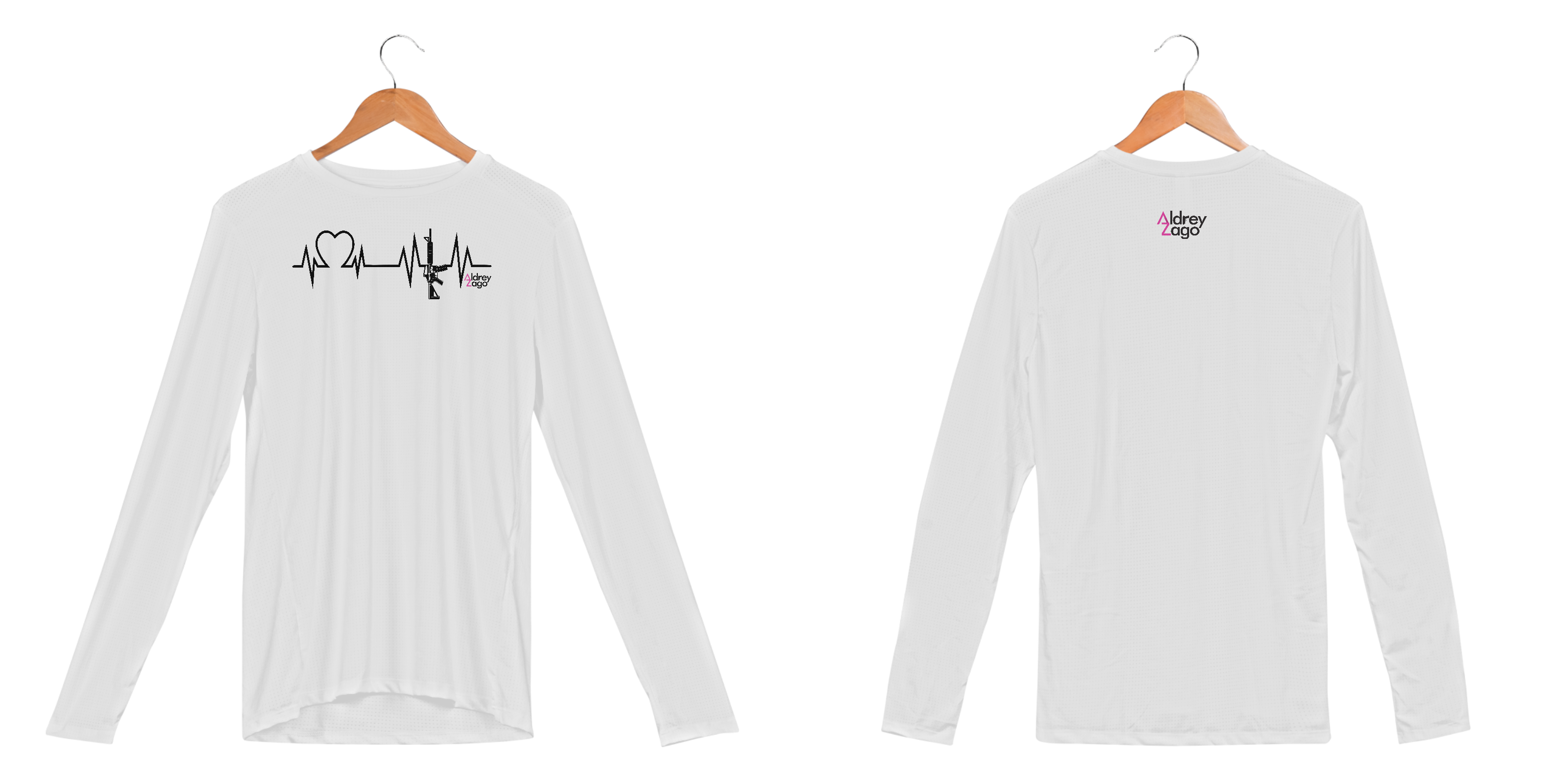 Batimento cardíaco do Atirador Esportivo Dry Fit Manga Longa Aldrey Zago