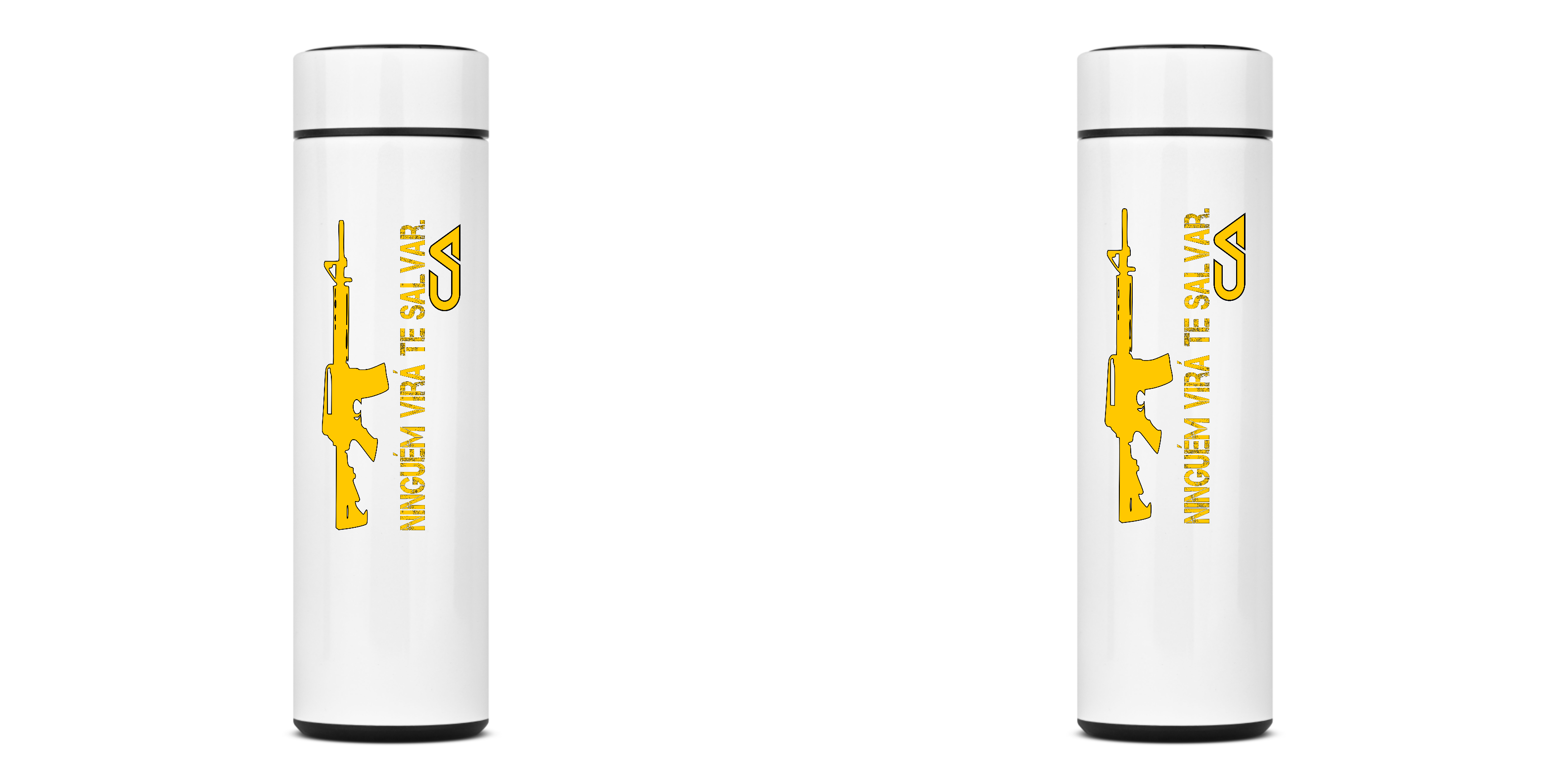 Garrafa Térmica Ninguém virá te salvar Canhoto Armamentista