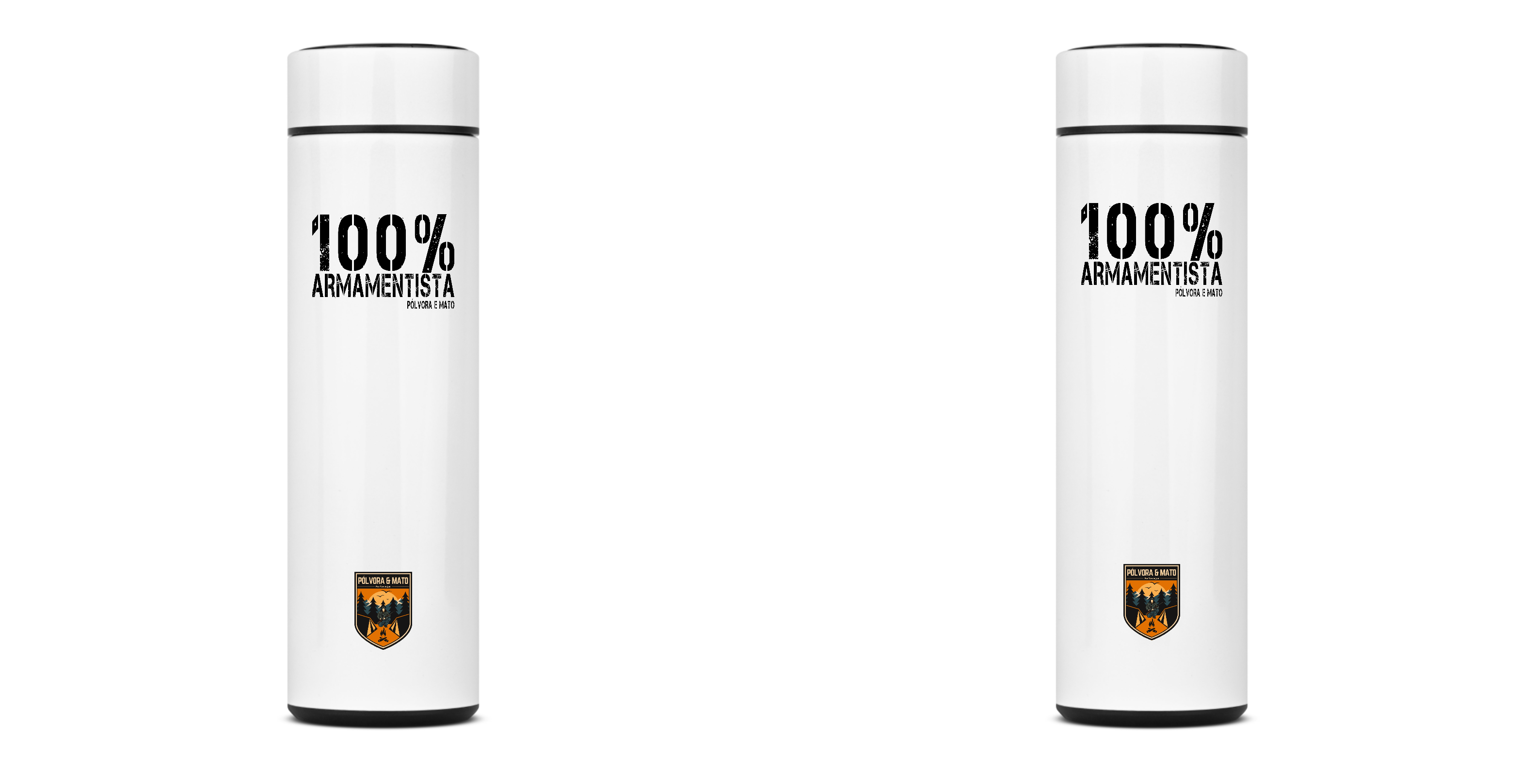 Garrafa Térmica 100% ARMAMENTISTA Pólvora e Mato