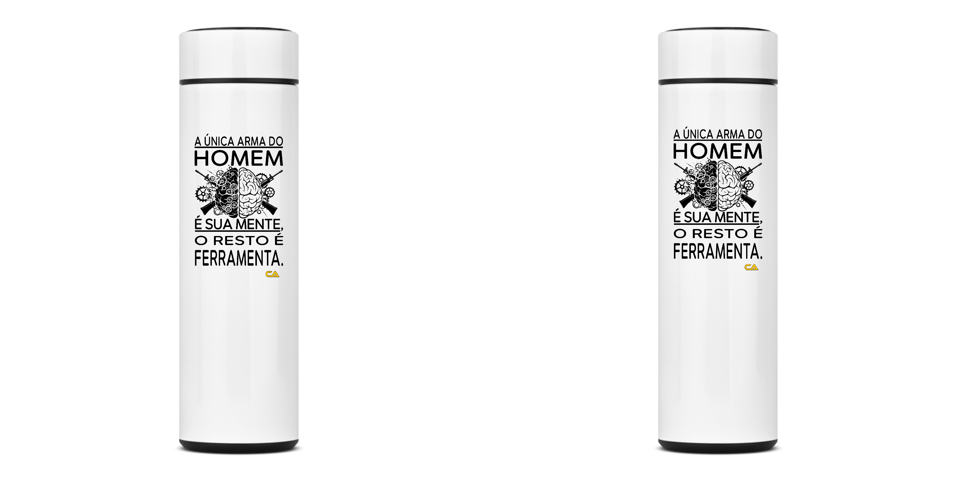 Garrafa Térmica Sua Mente Canhoto Armamentista