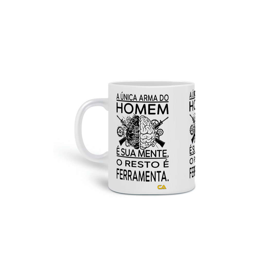 Caneca Sua Mente Canhoto Armamentista