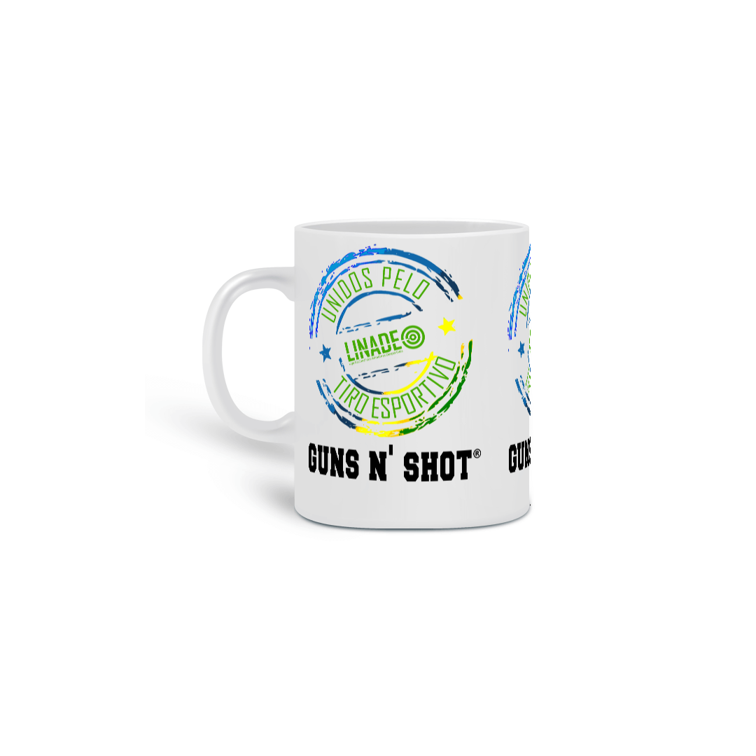 Caneca Linade Guns N' Shot Unidos pelo Tiro Esportivo