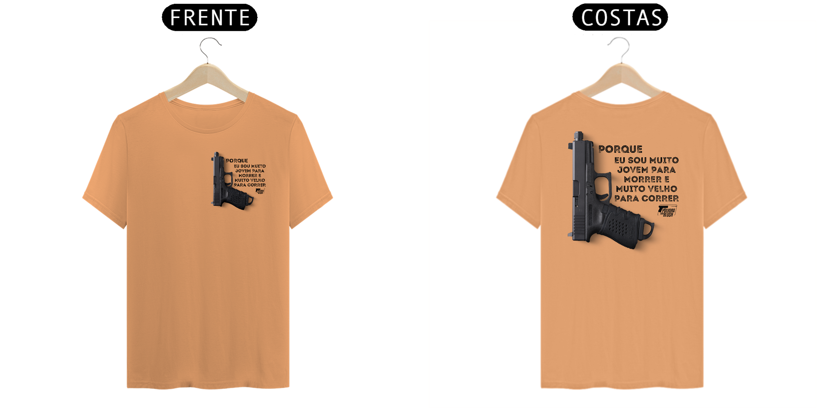 Muito Jovem Brenda Provesi Pólvora com Blush Camiseta Estonada