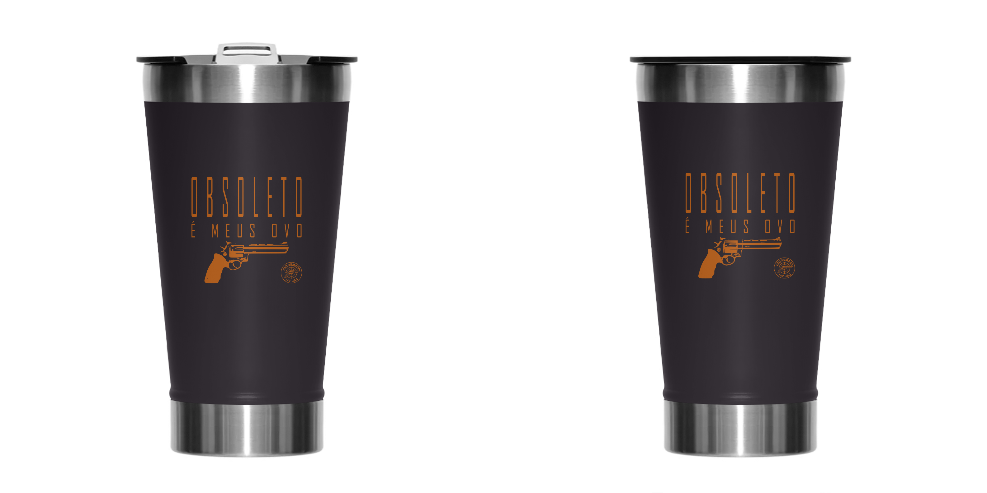 Copo Térmico Obsoleto Cão Armado