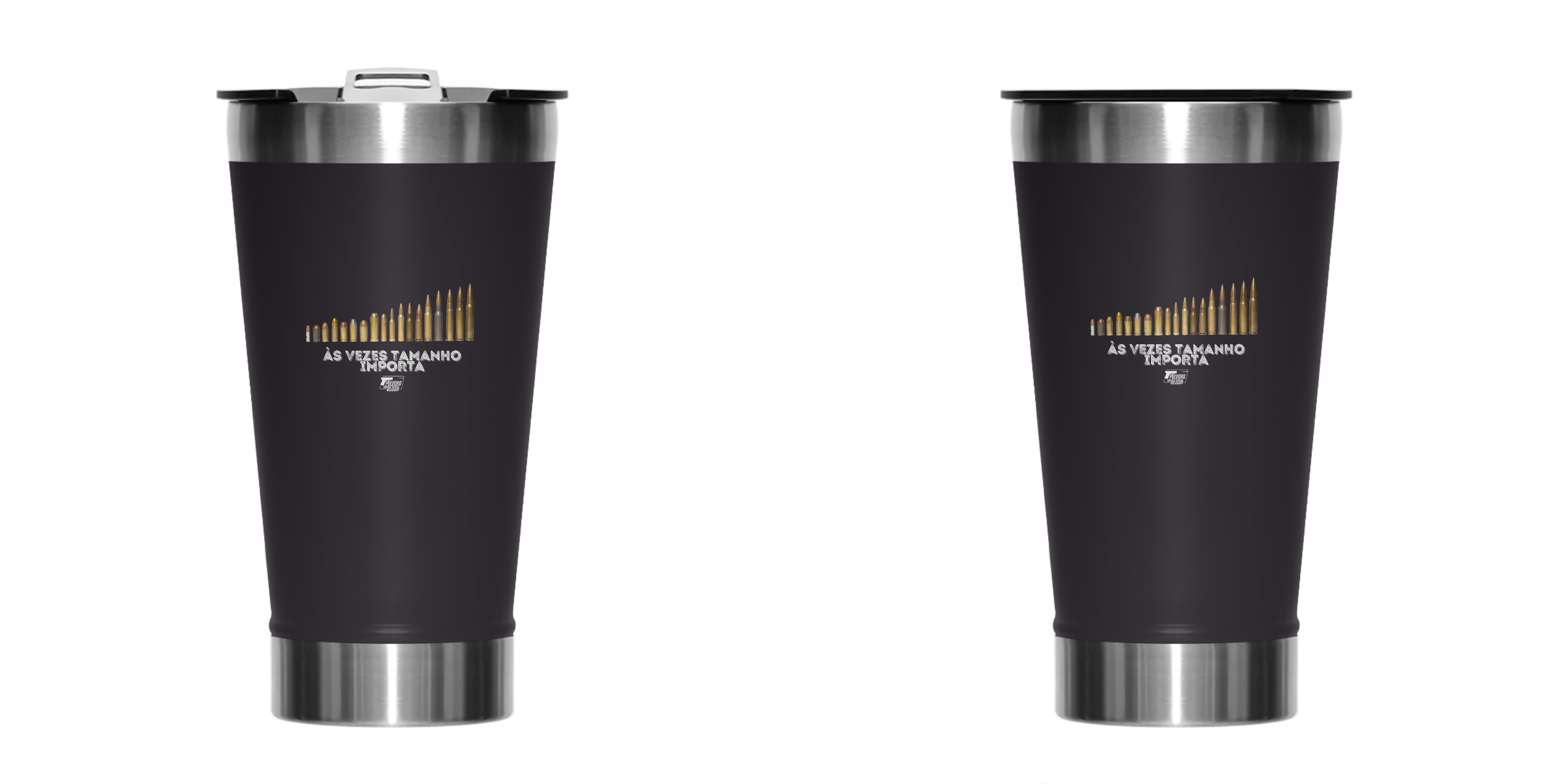 Copo Térmico Tamanho as vezes importa Brenda Provesi Pólvora com Blush