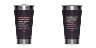 Copo Térmico Checklist Brenda Provesi Pólvora com Blush